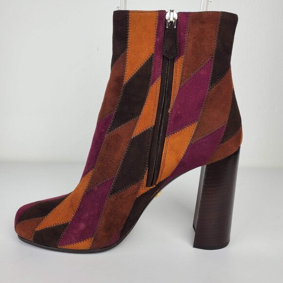 Prada Multicolor Geometric Ankle Boots - Picture 10 of 11